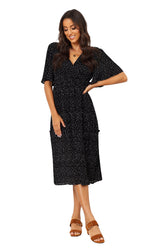 Robe imprimée noire